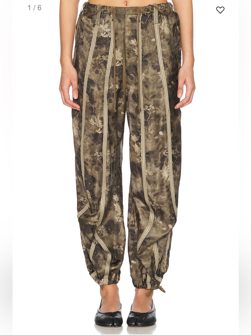 NWT R13 Balloon Pants in Olive Floral M